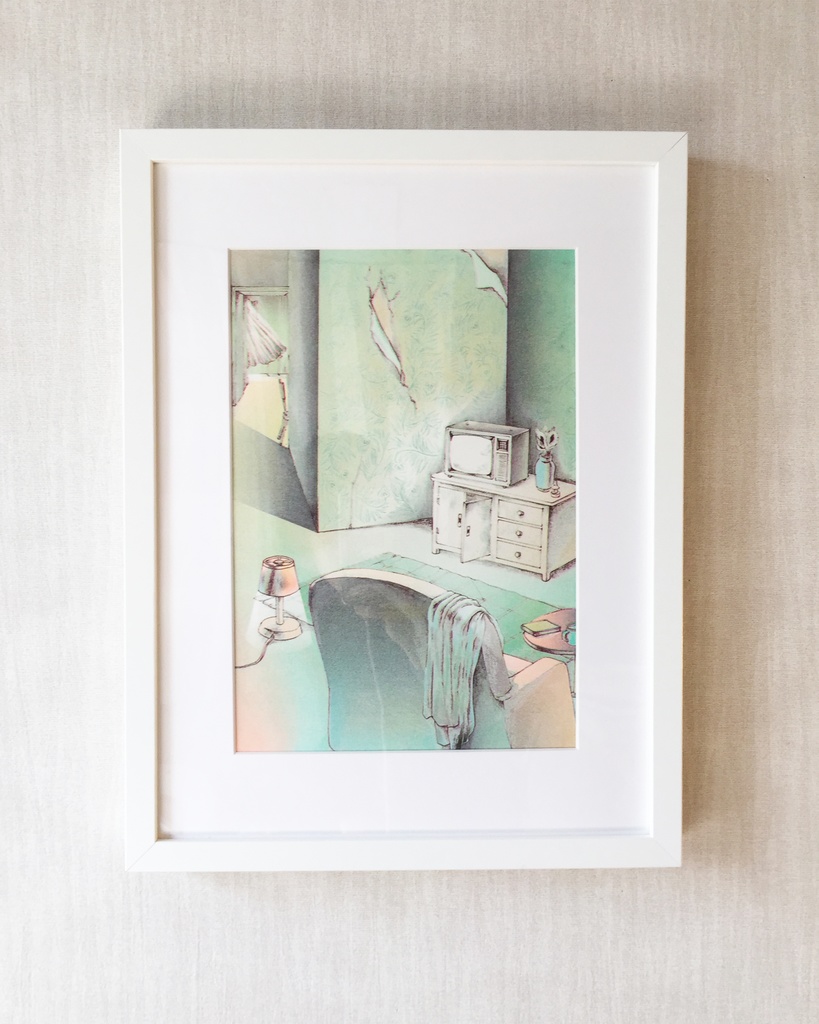 "VEIW FROM HER ROOM"リソグラフ作品『room8』