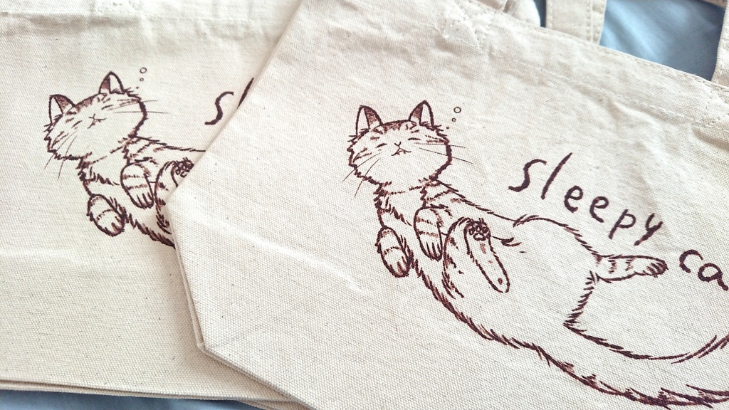 へそ天にゃんこトートバッグSサイズ