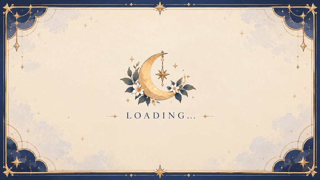 【VTuber向け配信素材】月明かりの古書室|月夜・アンティーク書斎 配信画面セット