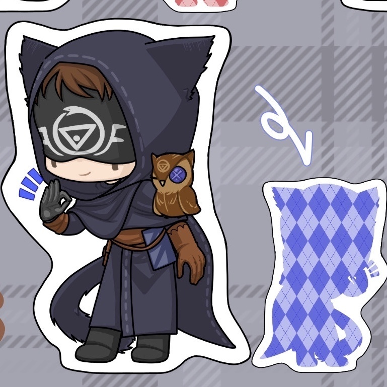 ネコミミアクリルキーホルダー(占い師)