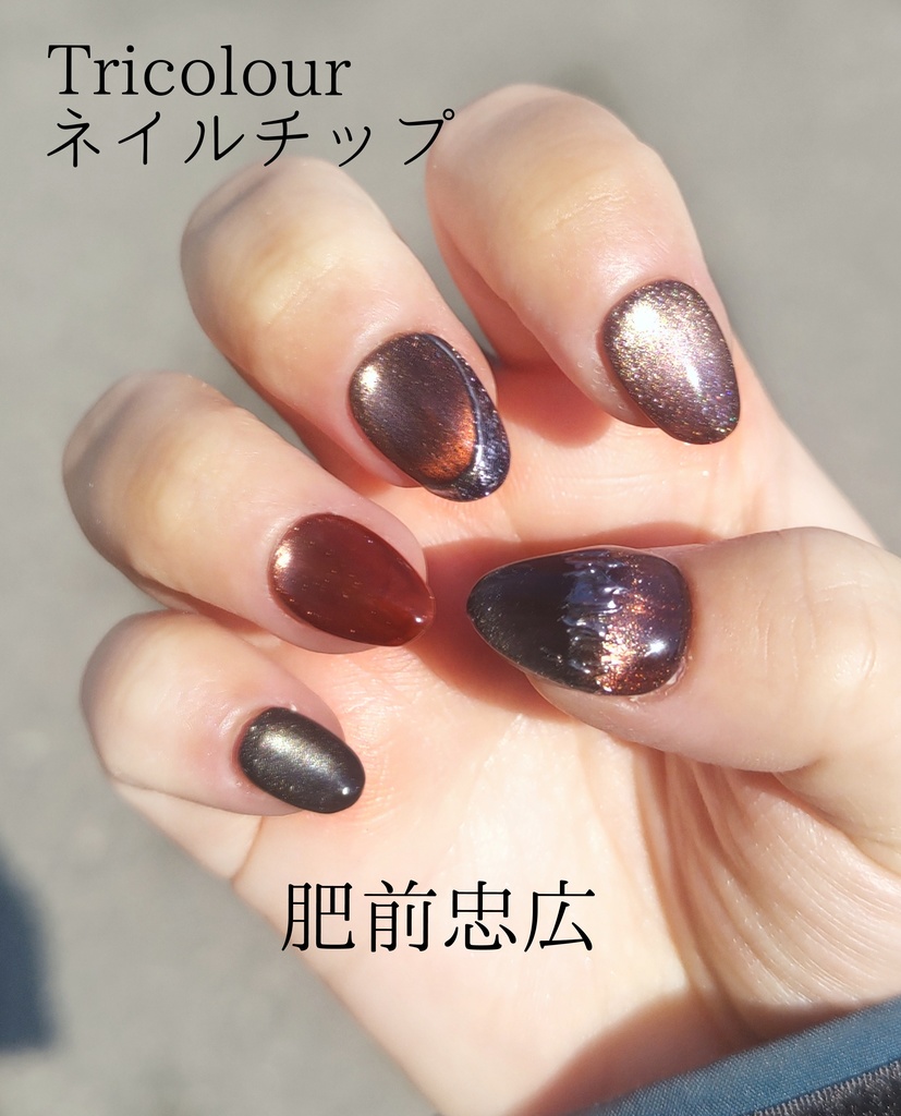 近侍を選べる Tricolourネイルチップ(5本セット)