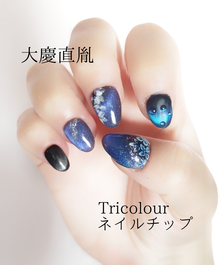 近侍を選べる Tricolourネイルチップ(5本セット)