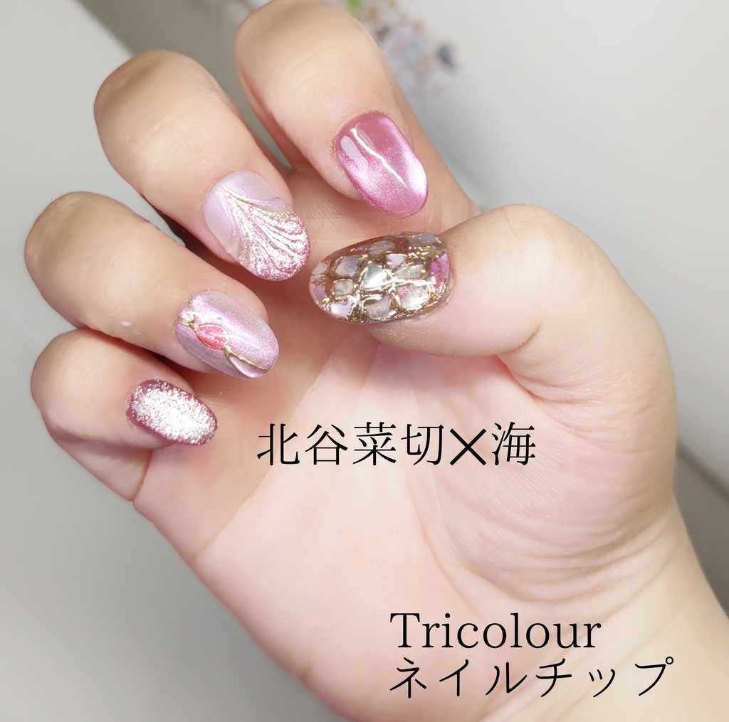 近侍を選べる Tricolourネイルチップ(5本セット)