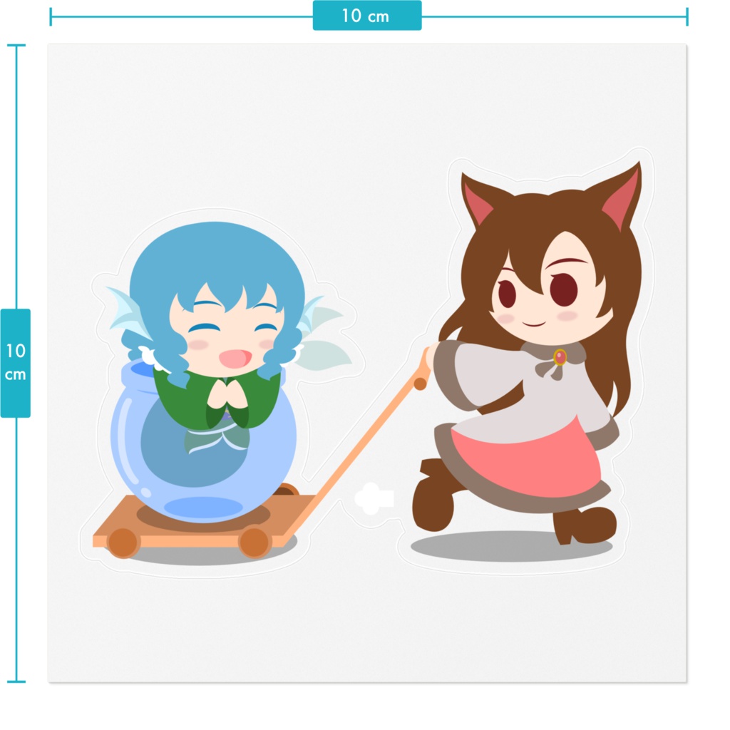 【東方ステッカー】今泉影狼&わかさぎ姫