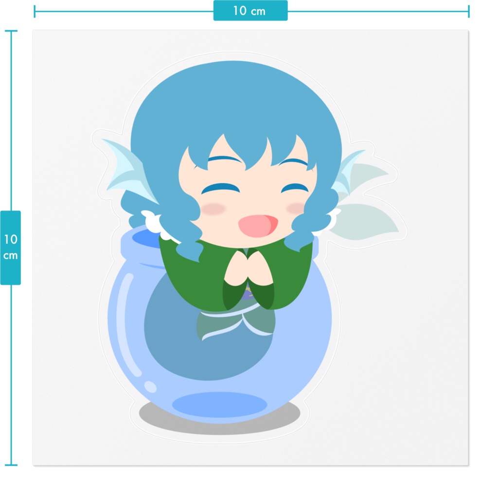 【東方ステッカー】わかさぎ姫