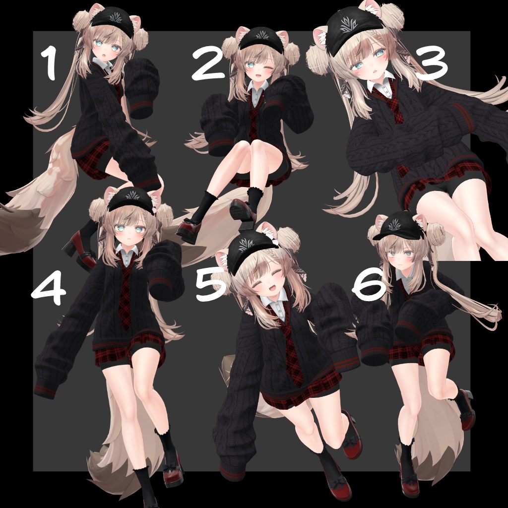 【free】マヌカ萌え袖ポーズ6種