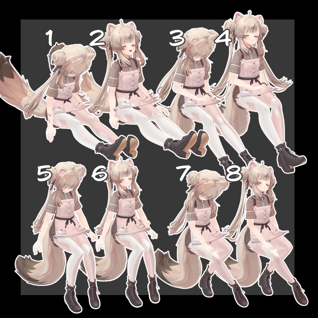 【アバター追加予定あり】おやすみポーズ【5アバター対応】