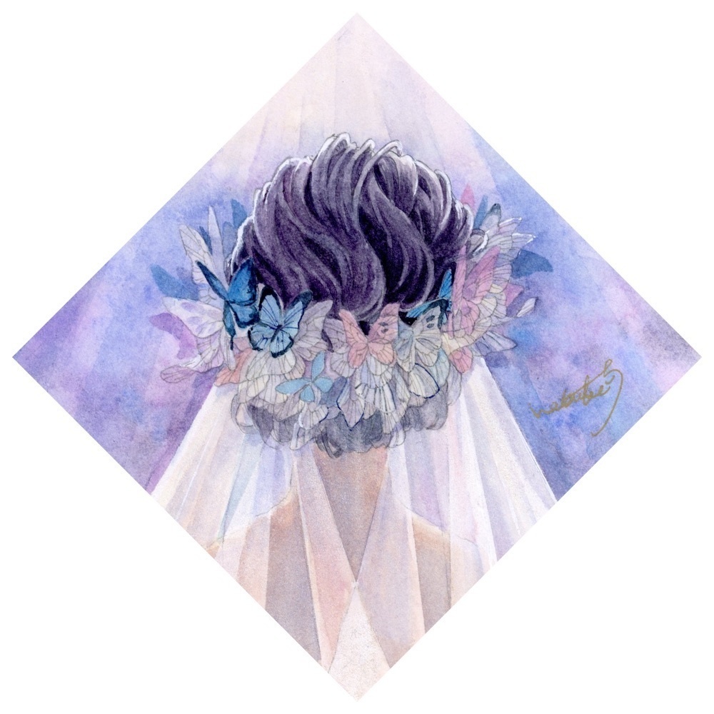 [水彩原画]blessing (額装込み)