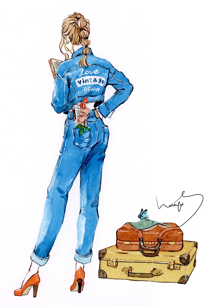 ポストカードセット 6枚入り ファッションイラスト