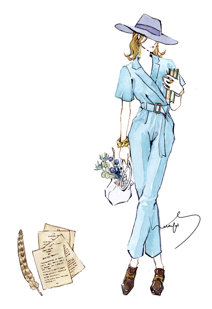 ポストカードセット 6枚入り ファッションイラスト