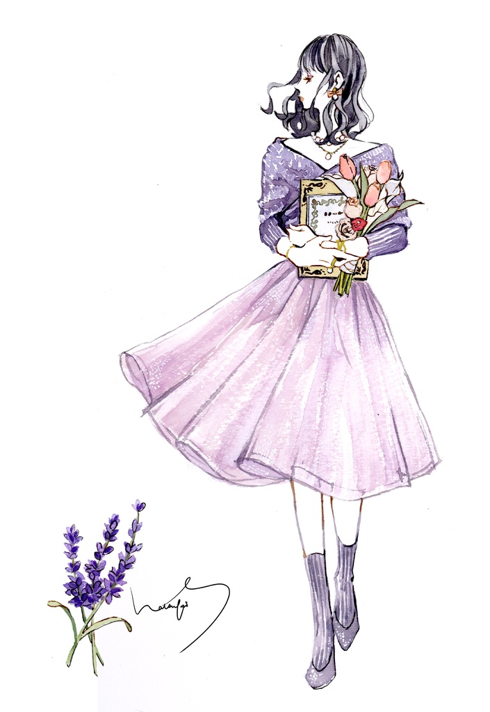 ポストカードセット 6枚入り ファッションイラスト