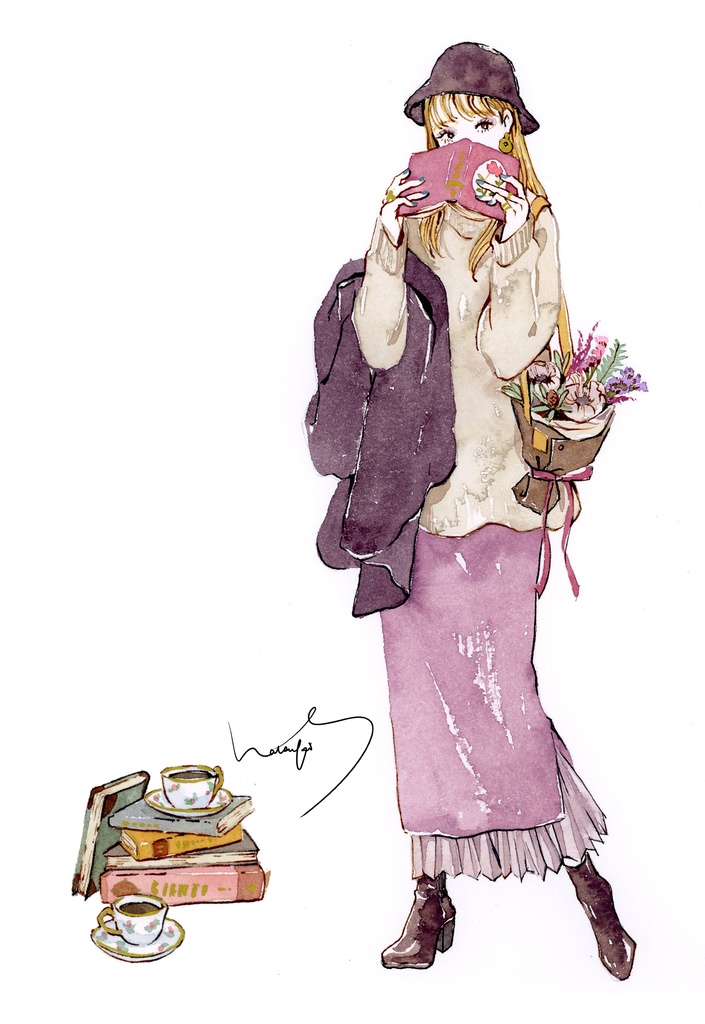 ポストカードセット 6枚入り ファッションイラスト