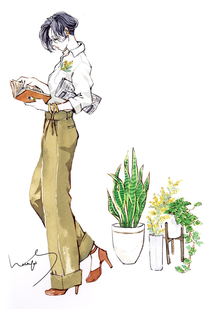 ポストカードセット 6枚入り ファッションイラスト