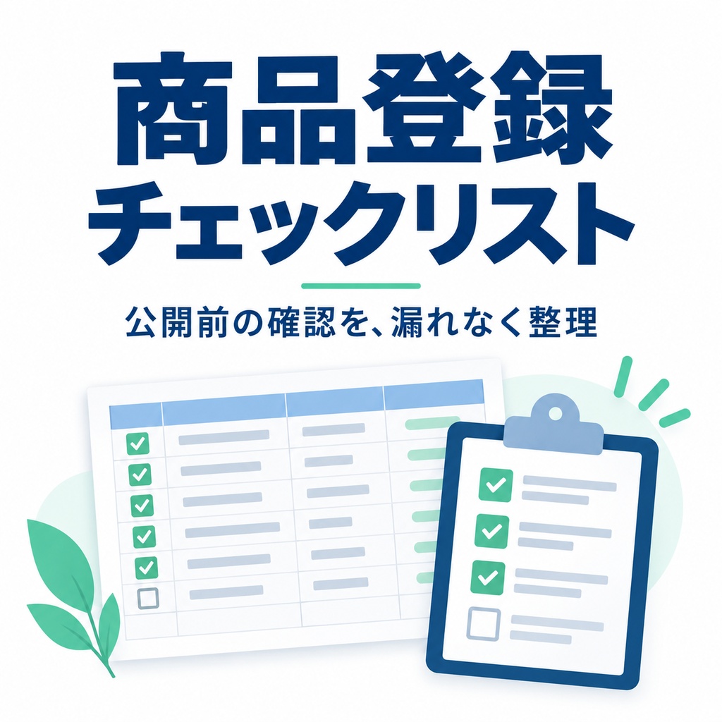 日本向けEC 商品登録チェックリスト｜公開前確認テンプレート