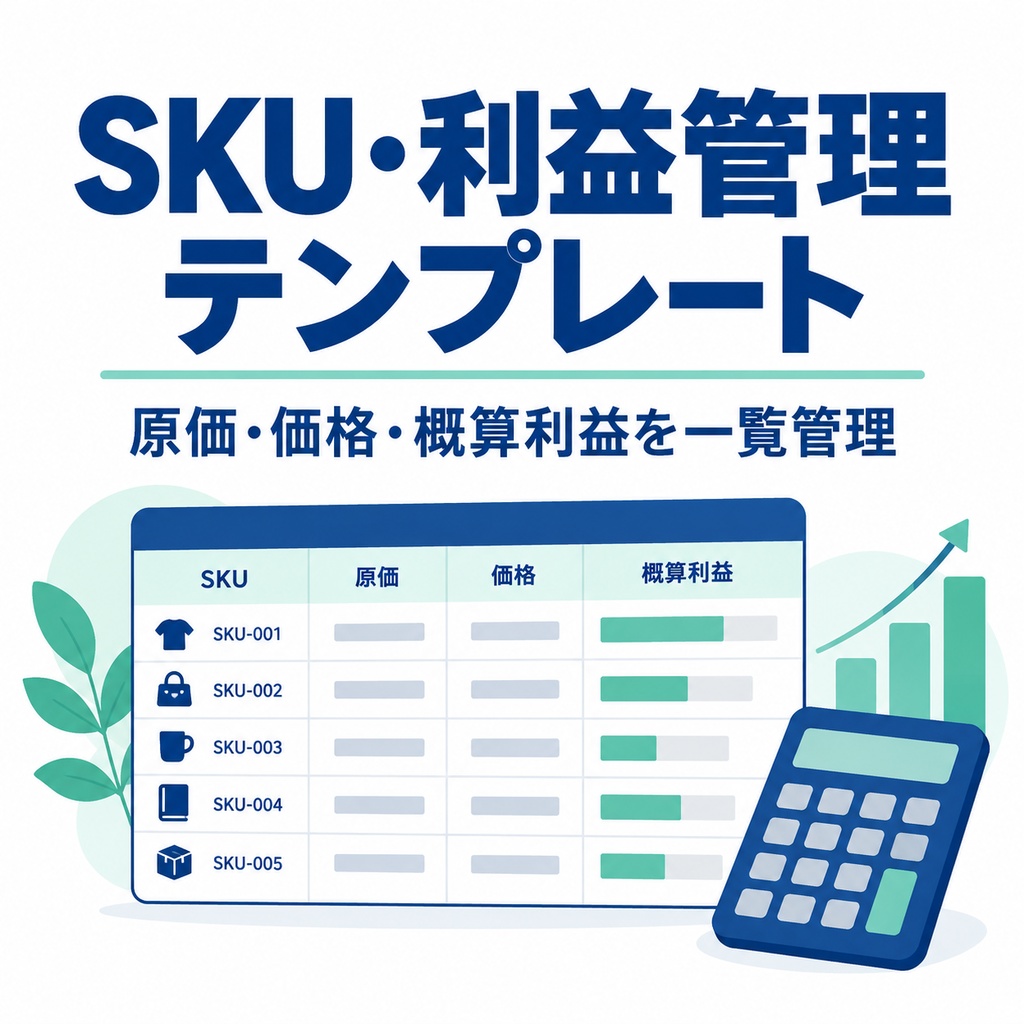 EC向けSKU・利益管理テンプレート｜原価・価格・概算利益