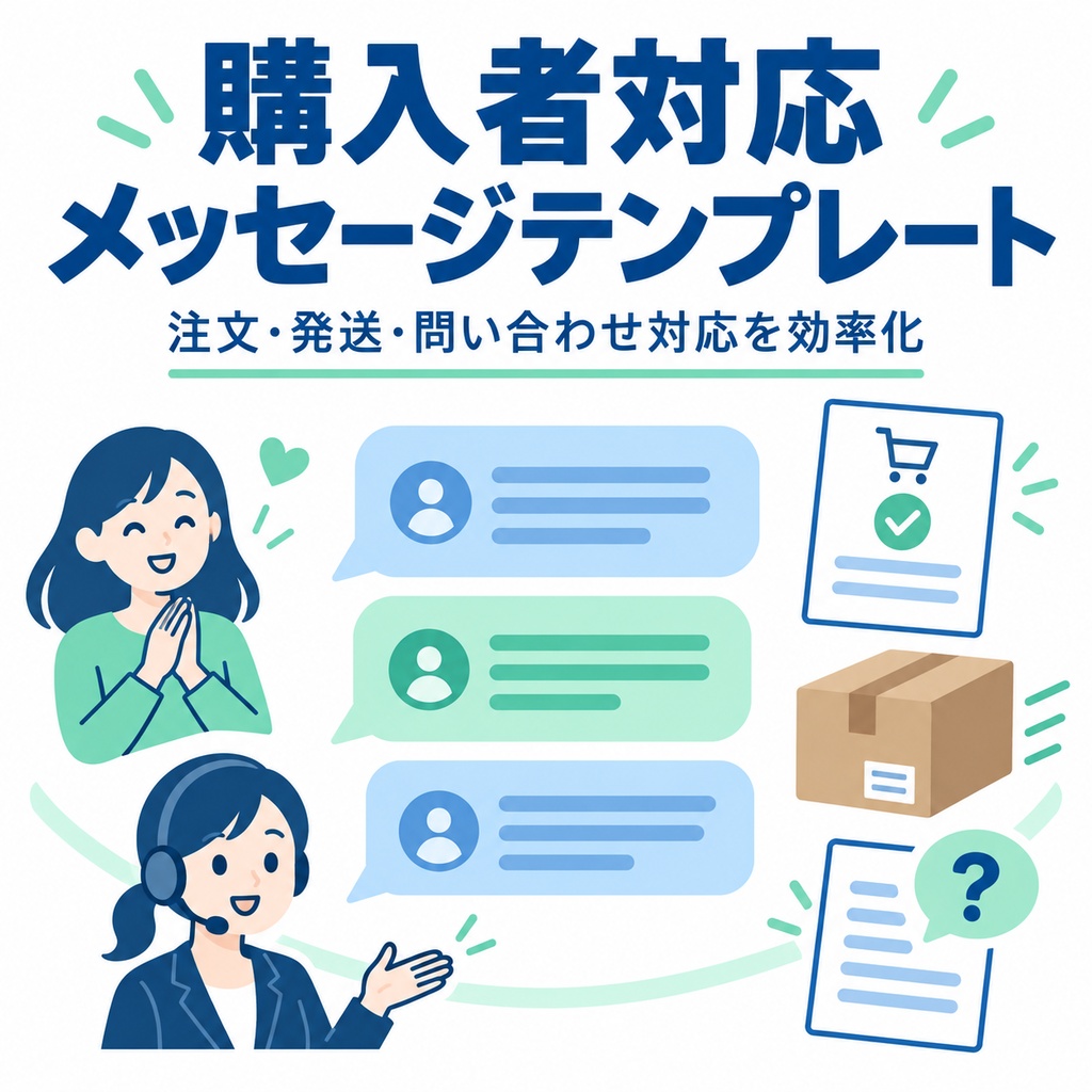 EC購入者対応メッセージテンプレート｜注文・発送・問い合わせ