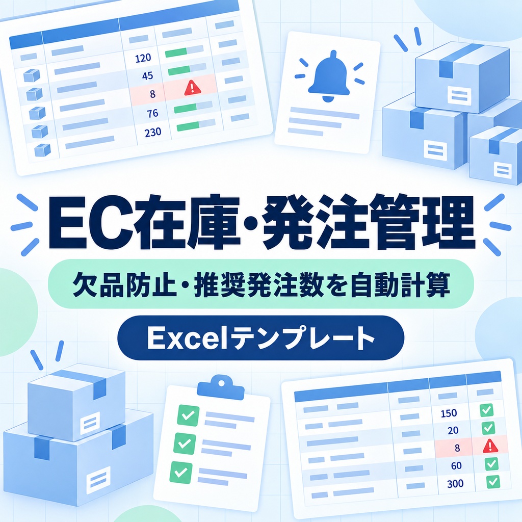 EC在庫・発注管理テンプレート｜欠品防止・推奨発注数を自動計算