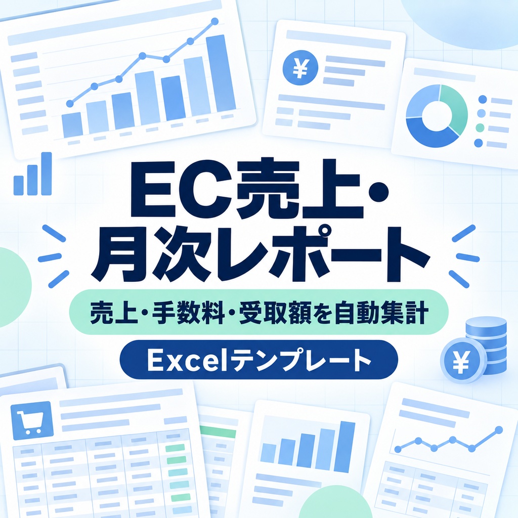 EC売上・月次レポート｜売上・手数料・受取額を自動集計