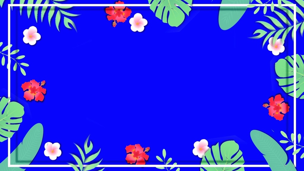 夏の南国の葉フレームフリーmv素材