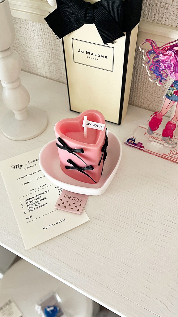 【再販未定】 Heart stand candle