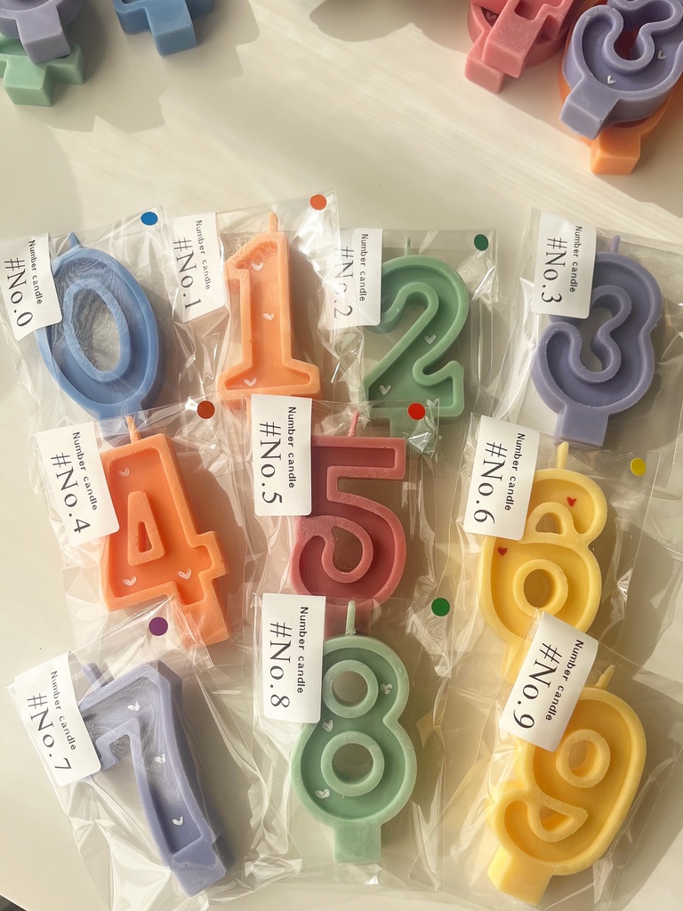 【 1/3 21:00 】Number candle ( 青/赤 )