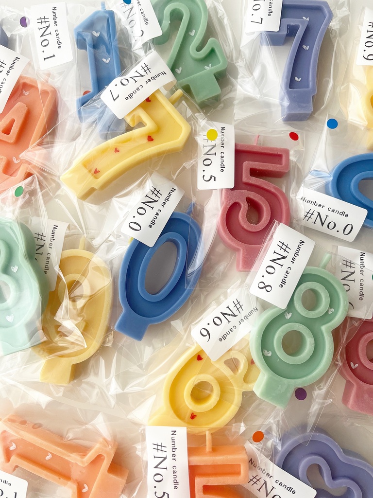 【3/13〜3/19 21:00】Number candle ( 黄/緑 )