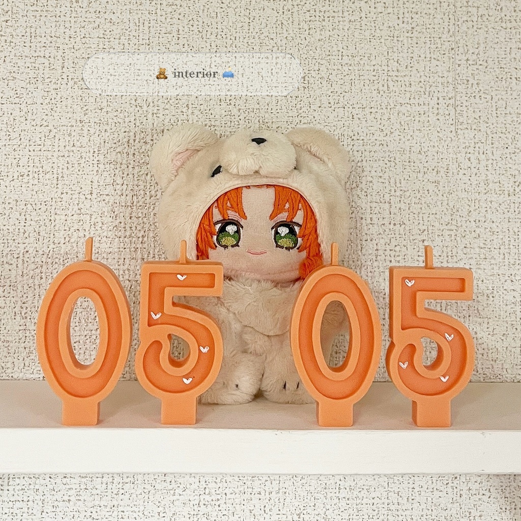 【3/13〜3/19 21:00】Number candle ( 紫/オレンジ )