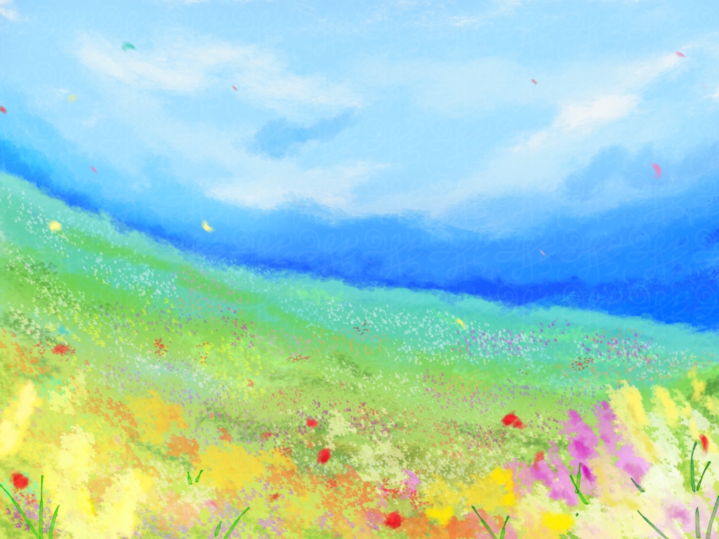 青空の花畑