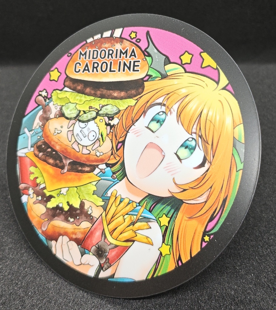 緑魔キャロライン UVカットラミネート仕様 マグネットステッカー(100mm 100mm)