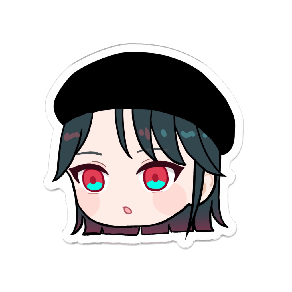 響ちゃん生首虚無顔アクリルバッジ