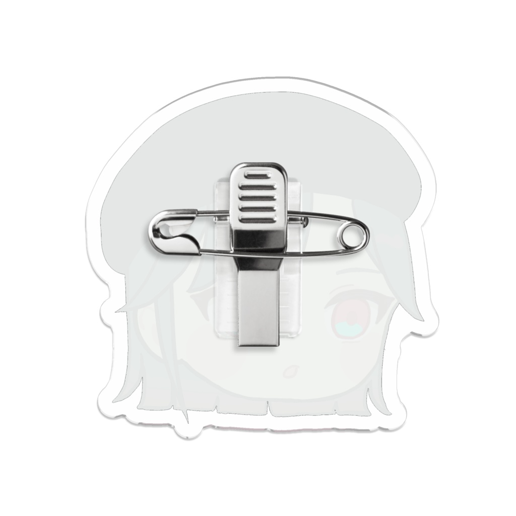 響ちゃん生首虚無顔アクリルバッジ