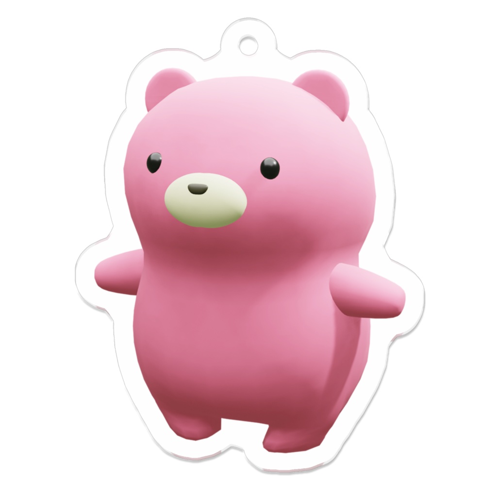 ３Dくまちゃんアクリルキーホルダー