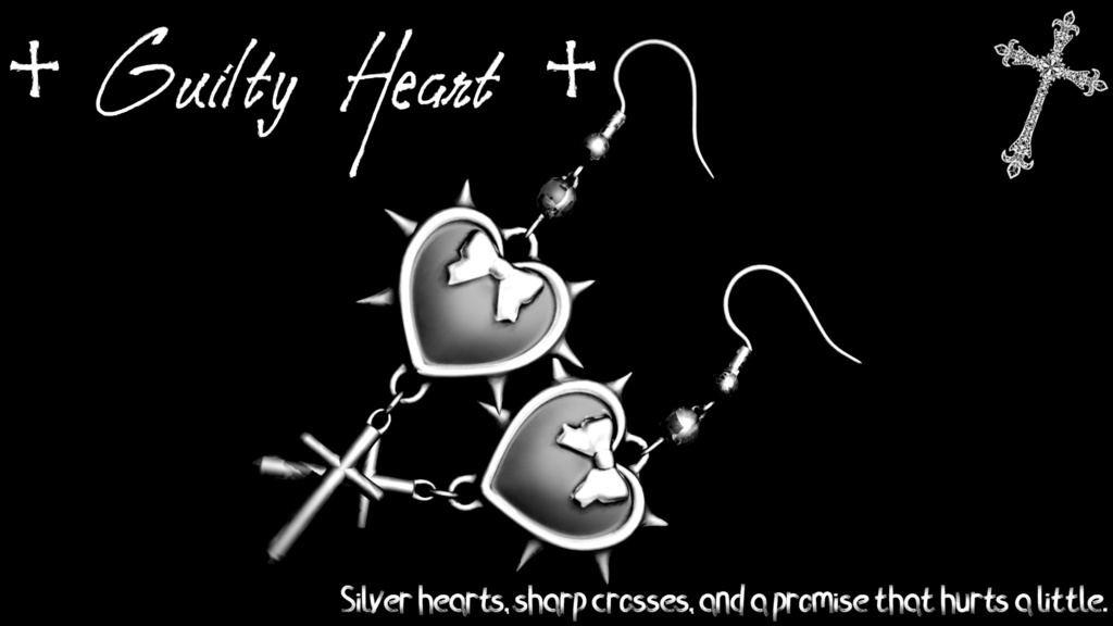 【VRChat対応】†地雷系ピアス†【両耳アクセサリー】【揺れ対応】