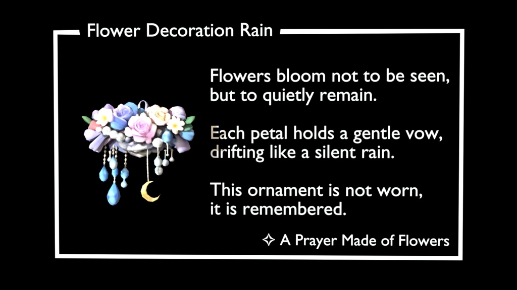 【VRChat対応】花飾り【月】【揺れ対応】