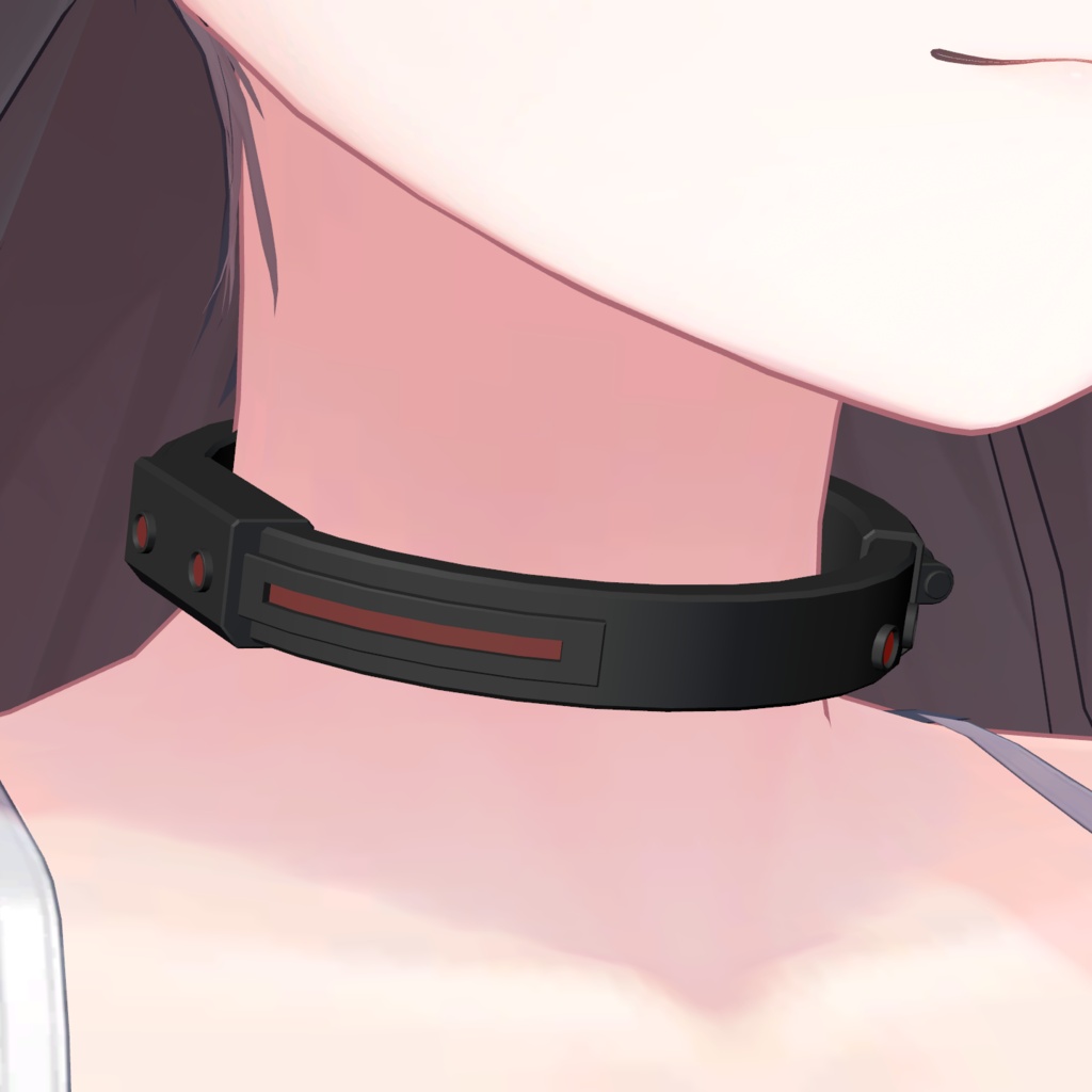 【VRC想定】発光ギミック付き・首輪