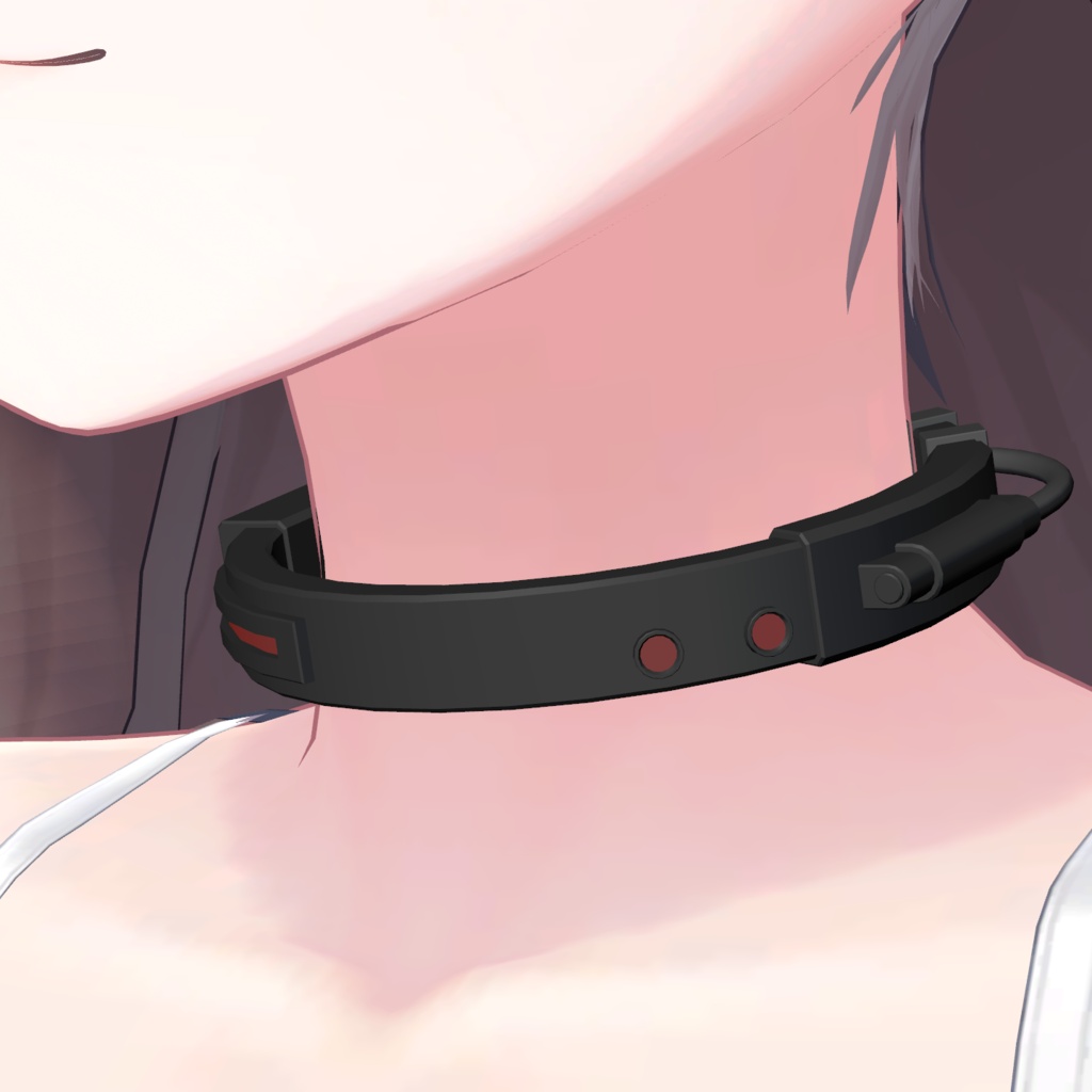 【VRC想定】発光ギミック付き・首輪