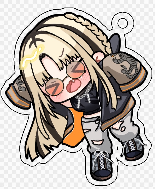 【非公式】虎金妃笑虎 つままれ風アクリルキーホルダー【受注生産】