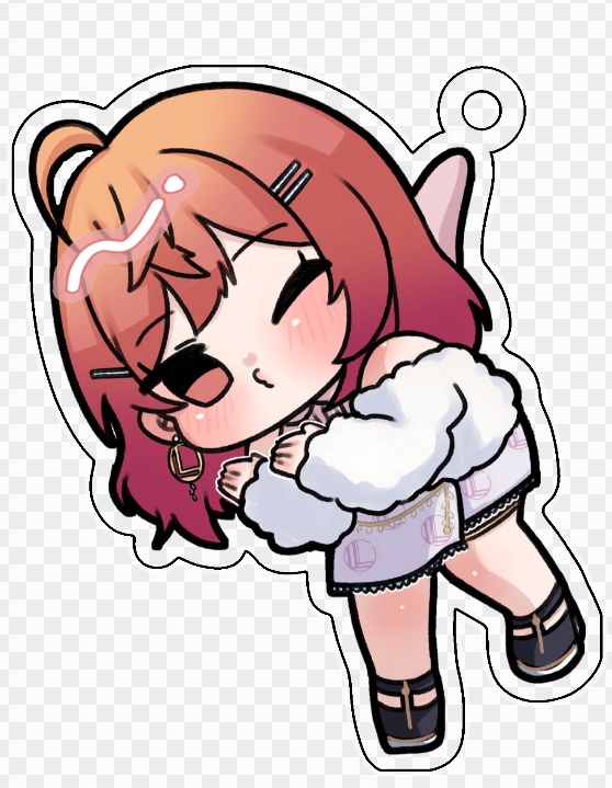 【非公式】一条莉々華 つままれ風アクリルキーホルダー【受注生産】