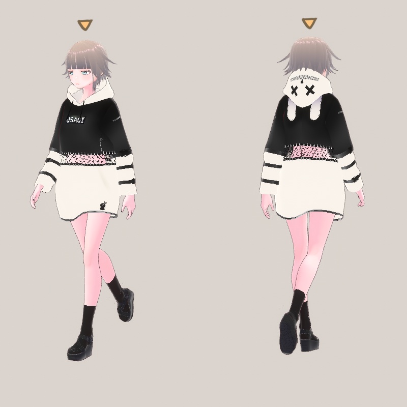 【無料/Free】兎パーカー【Vroid用テクスチャ】