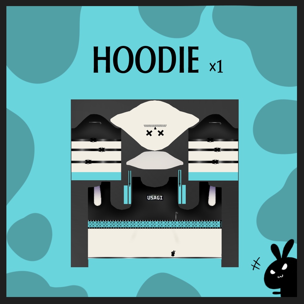 【無料/Free】兎パーカー【Vroid用テクスチャ】