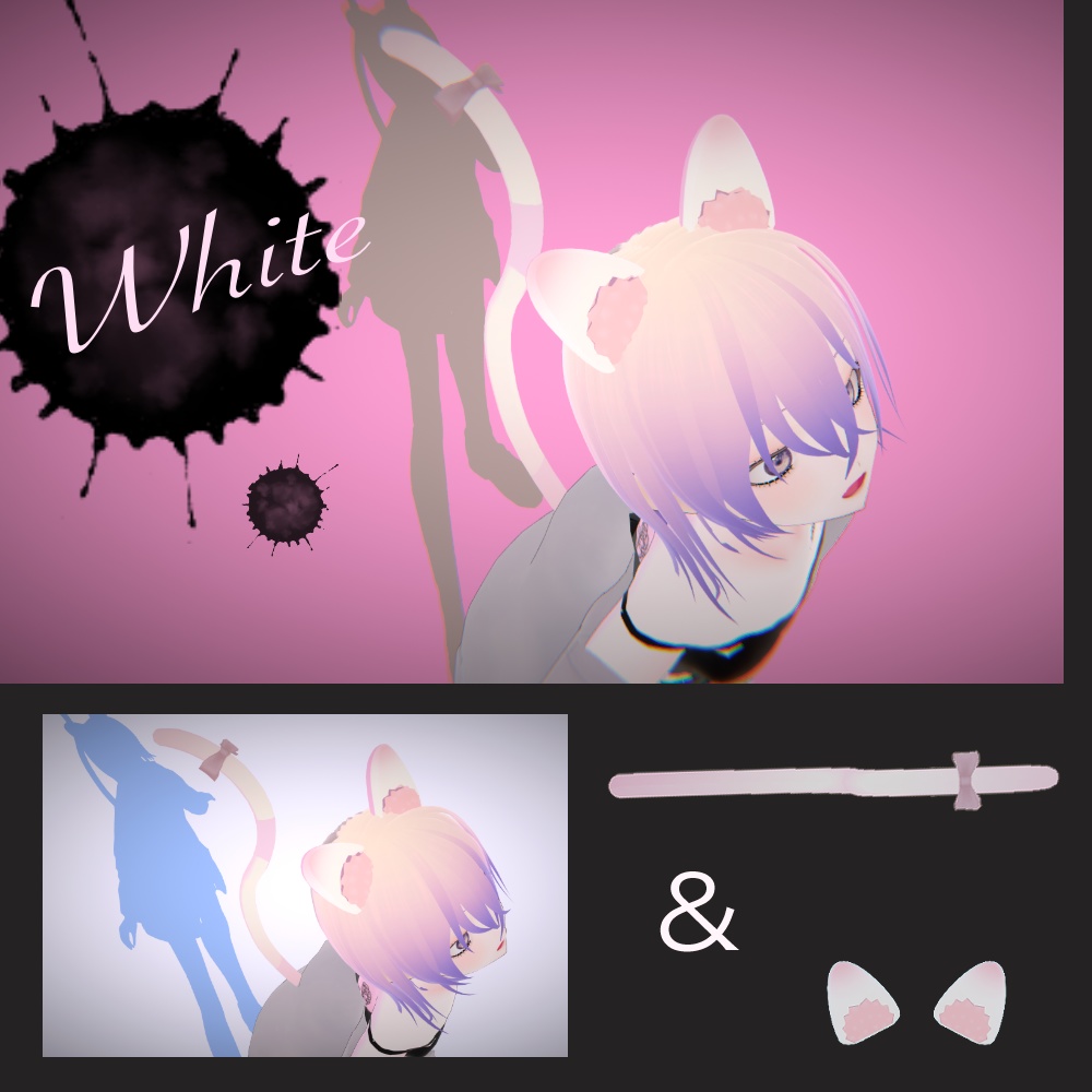 【無料/Free有】猫耳&尻尾【vrm用】