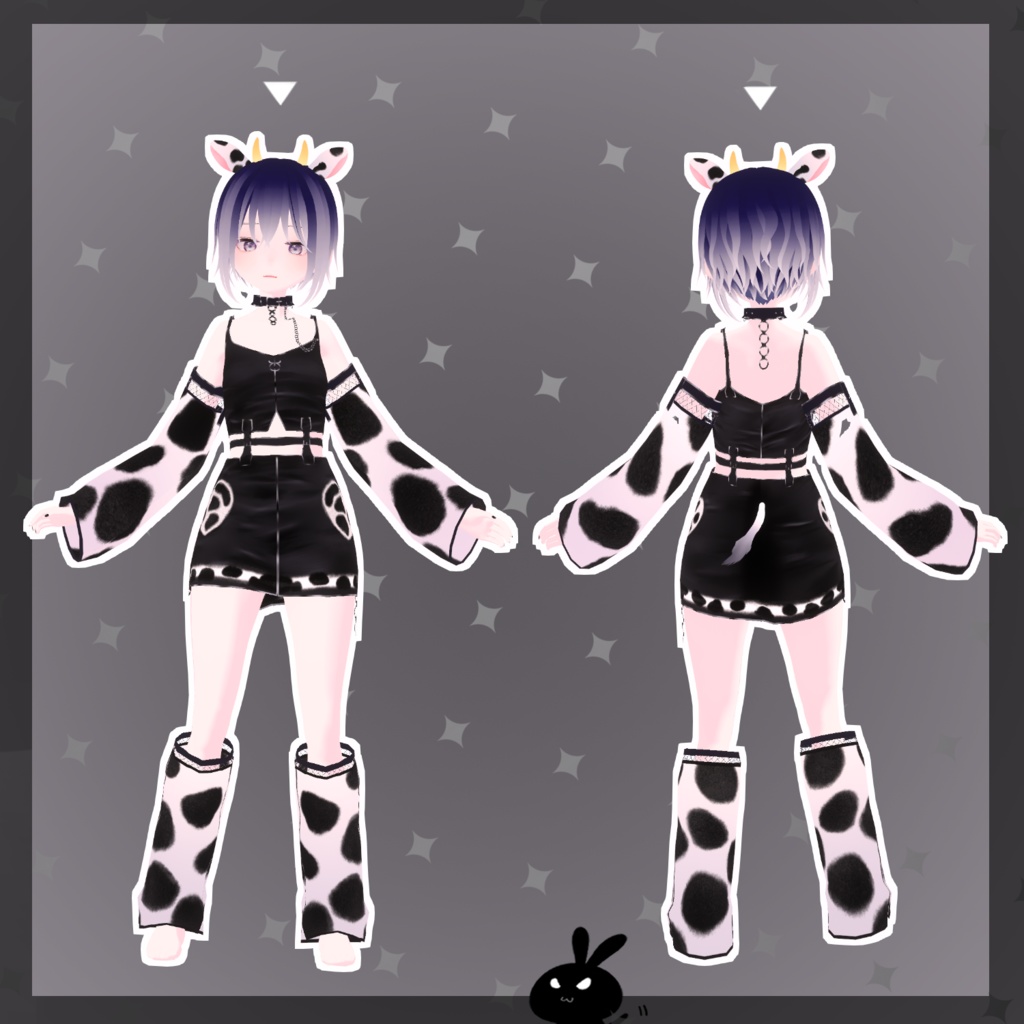 【無料 / Free 有り】牛の服セット / COW COSTUME【Vroid】
