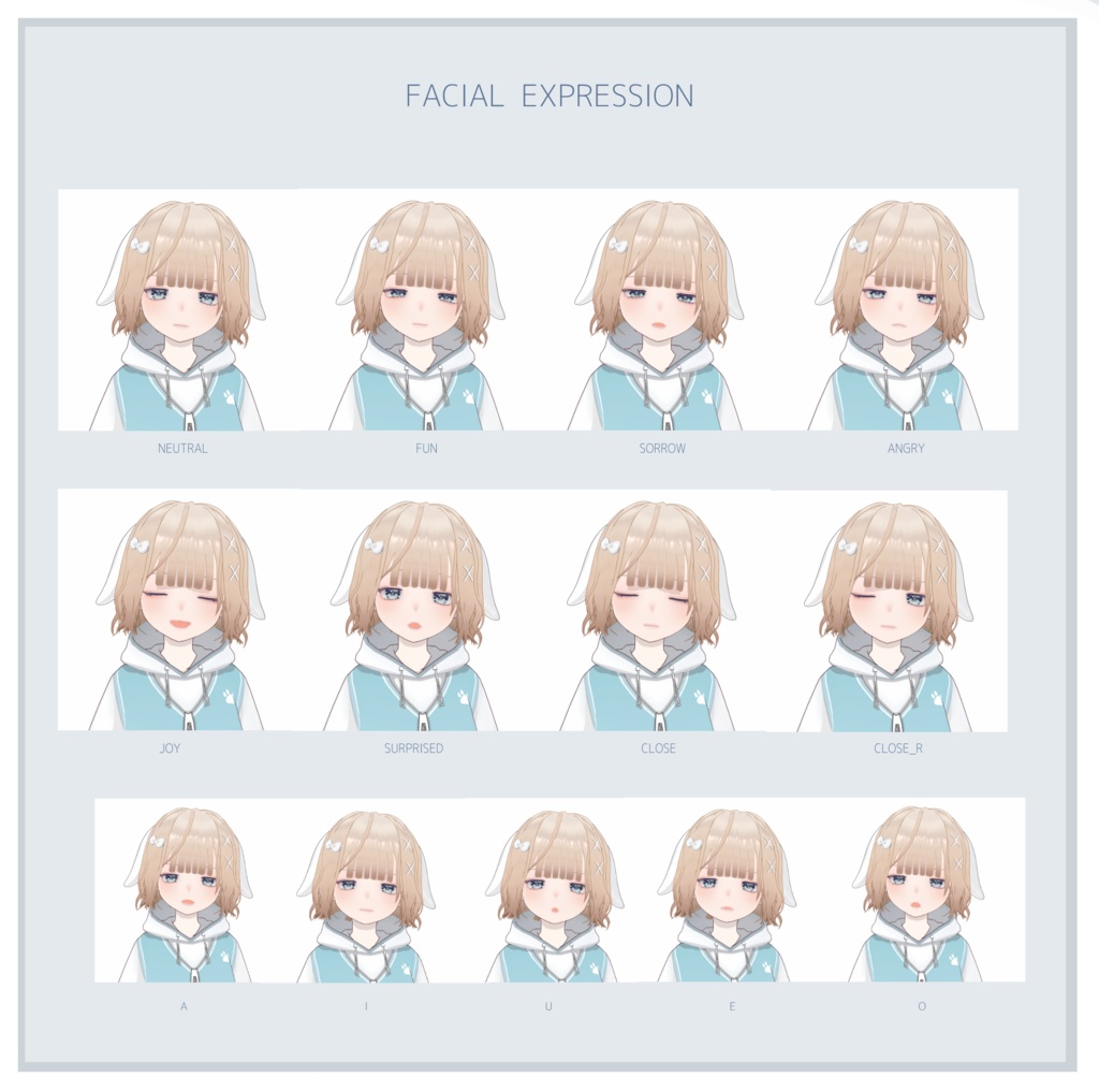 【Vroid】犬コスチュームとvrmモデル・dog cosplay girl【vrm】