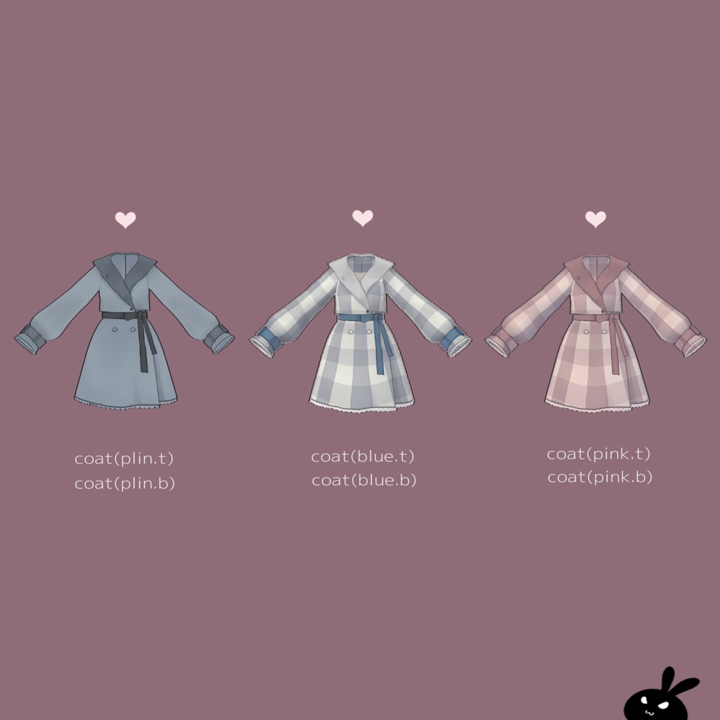 【vroid】コート・coat(3 color)