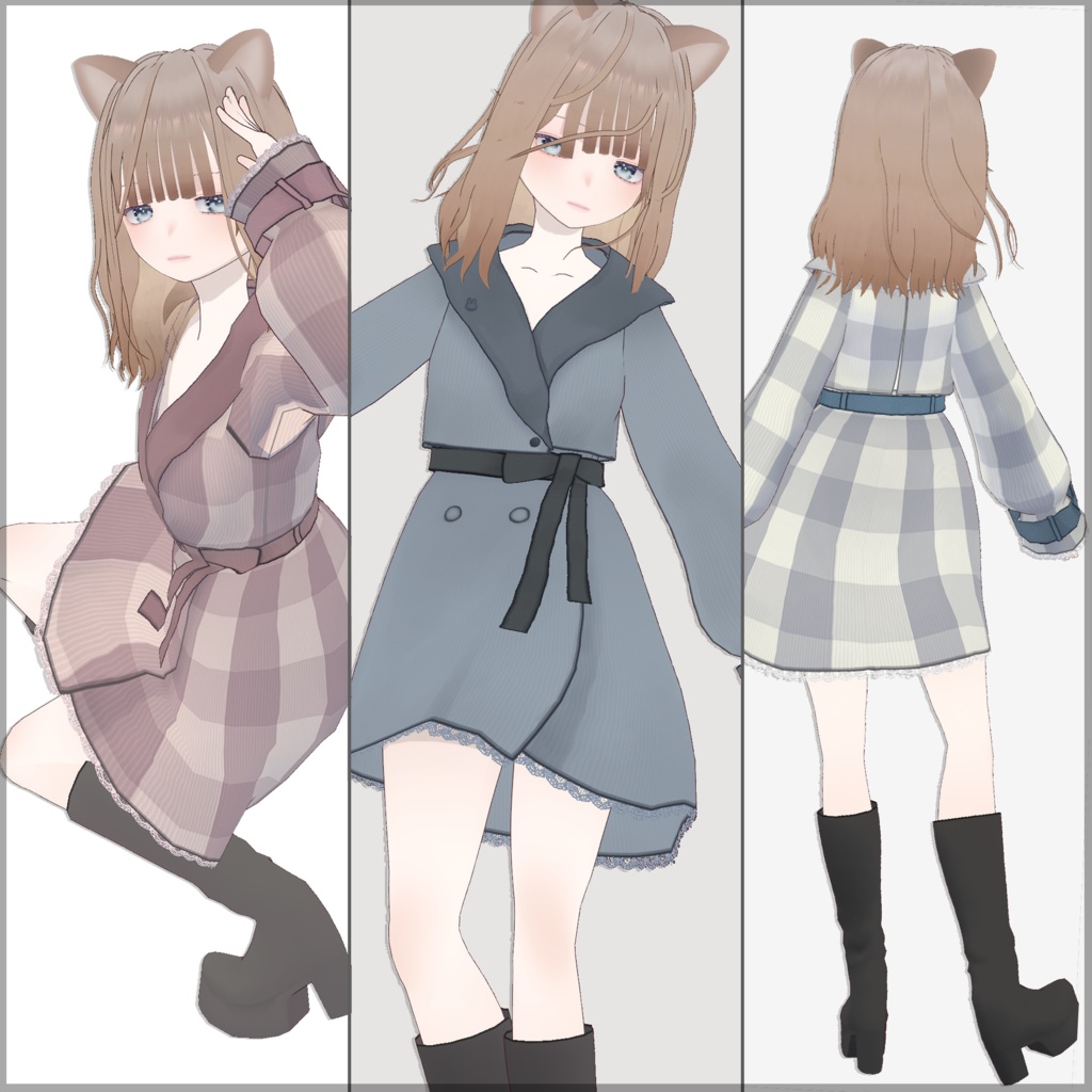 【vroid】コート・coat(3 color)