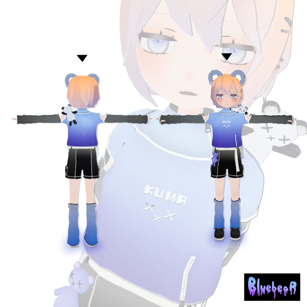 【VRChat用】BlueBear【3Dモデル】