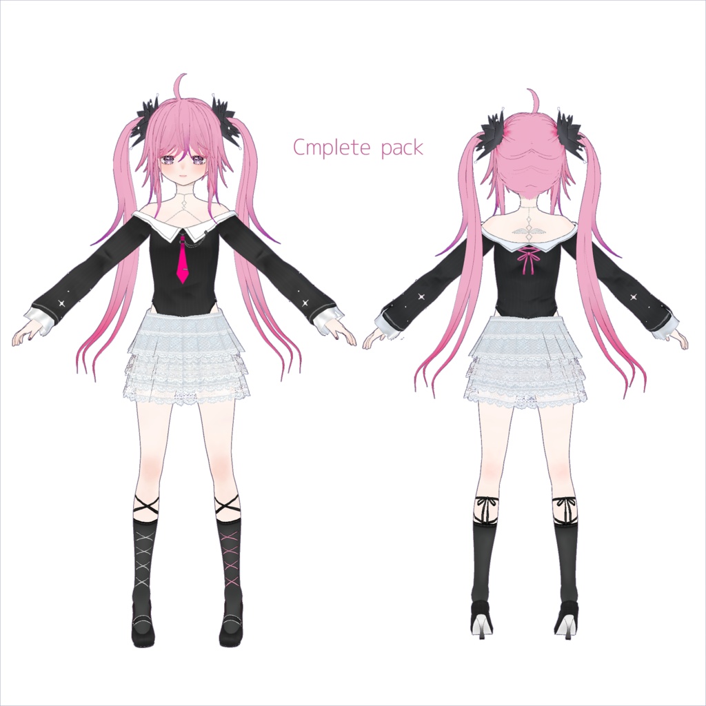 【Vroidアバター】朱鷺・TOKI【髪型】