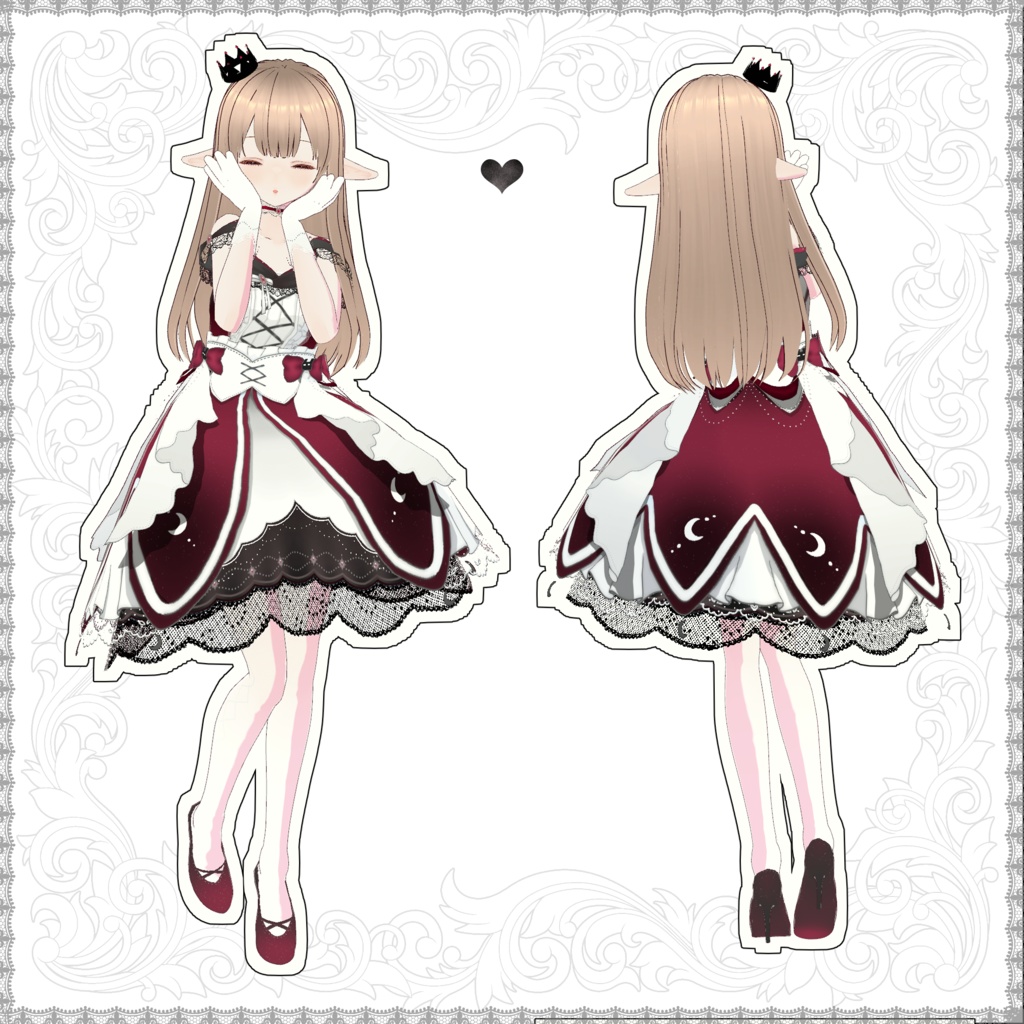 【Vroid】ドレスセット【2color】