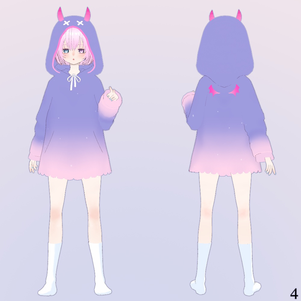 【VRoid】Halloween Hoodie2024【3デザイン】