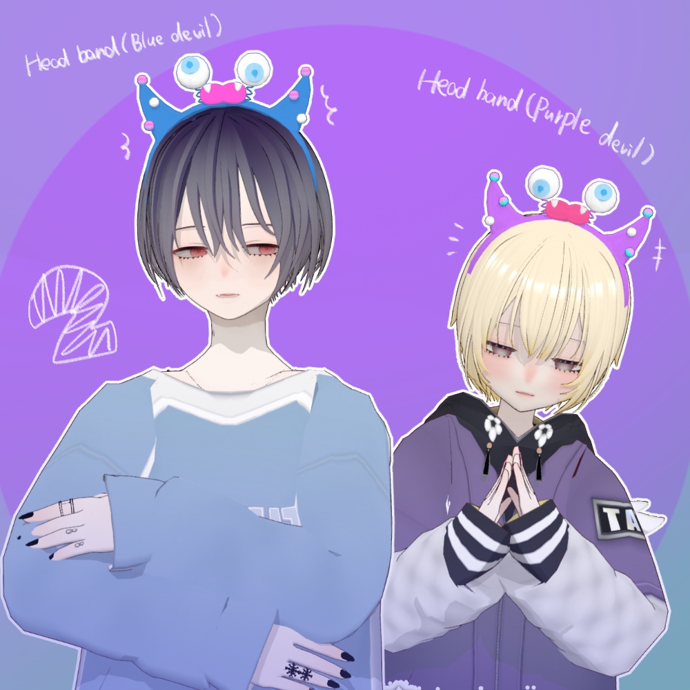 【Vroid用】ハロウィンカチューシャ・Halloween Band【Vroid custom item】